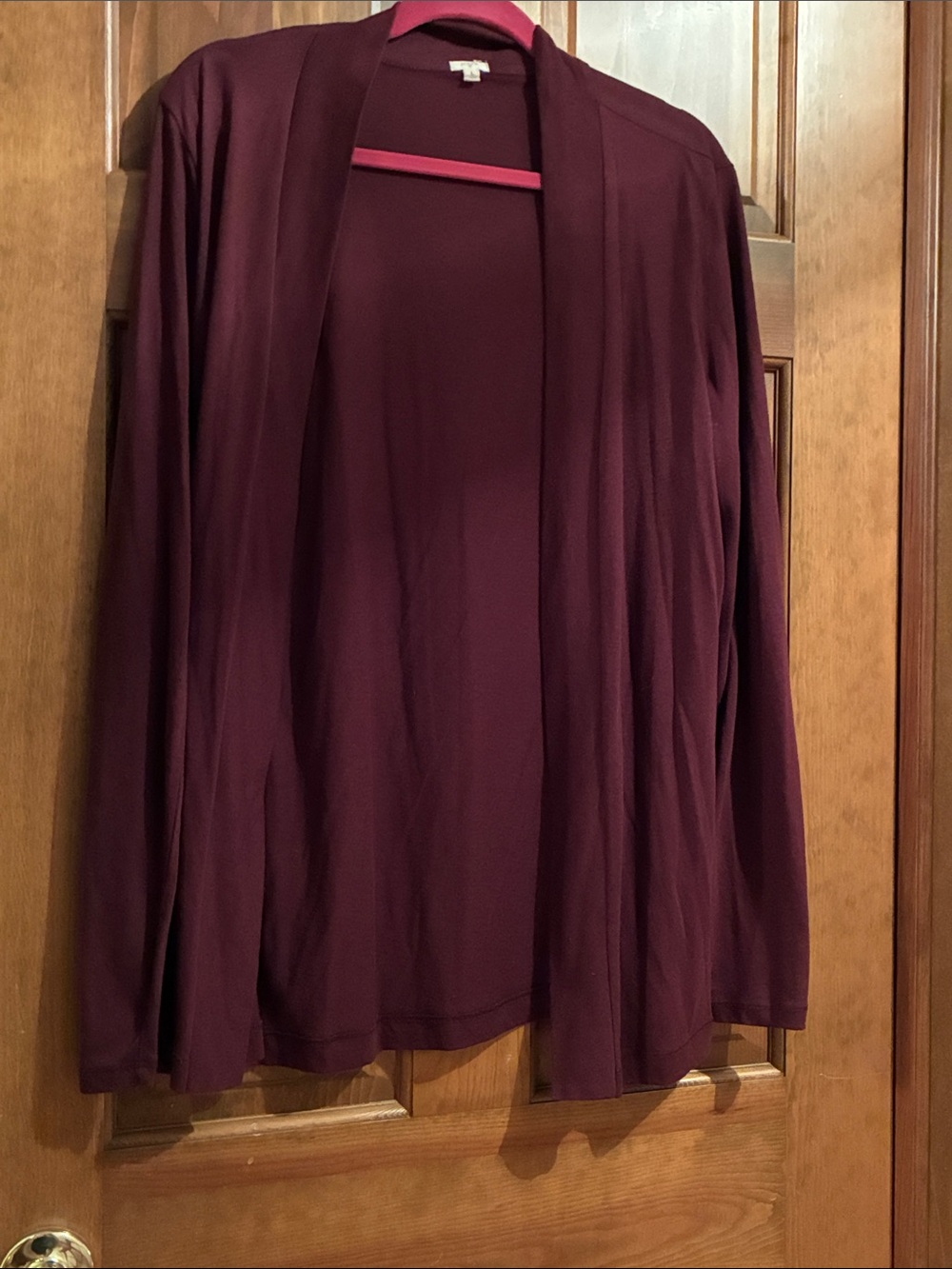 J. Crew Open Front Burgundy Cardigan